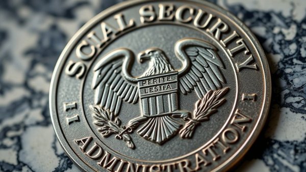 Social Security Administration emblem, close-up view.