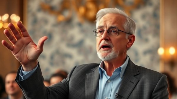 Older man speaking at a podium, Medicare Advantage network adequacies context.