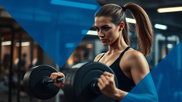 Dynamic fitness collage highlighting a woman weightlifting, Great Lock-In Trend for Health Goals.