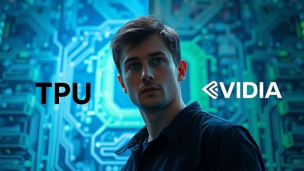 Google AI chips impact on Nvidia with tech rivalry theme.