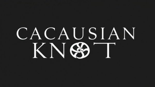 White 'Caucasian Knot' text on black background.