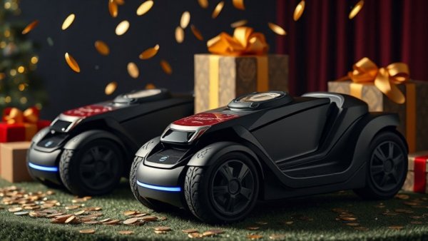 Luxurious Segway Navimow mowers with gift boxes, Black Friday deals.
