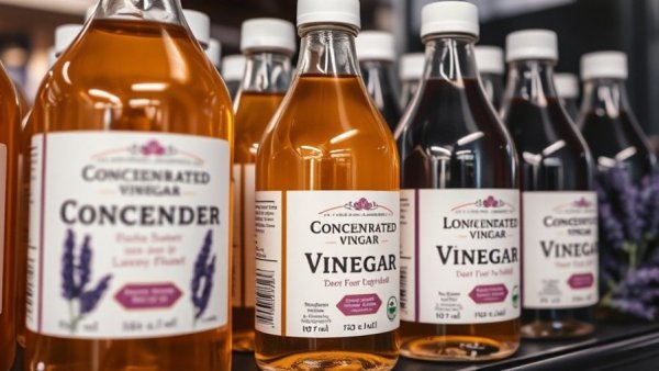Concentrated vinegar bottles for how to kill winter weeds indoor.
