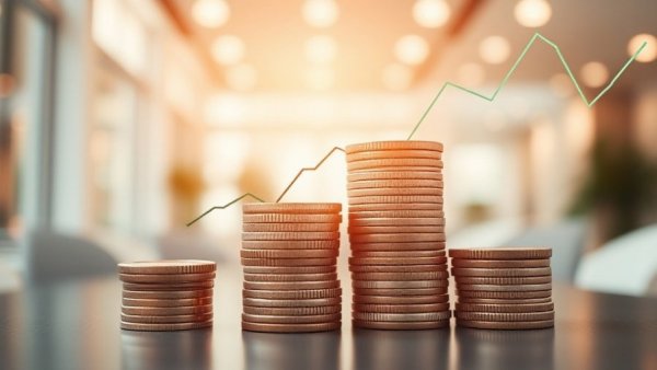 Home Service Economic Report Q3 2025 financial growth image with stacked coins and graph.