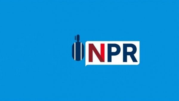 NPR logo with headphones on blue background, U.S. health insurance costs.