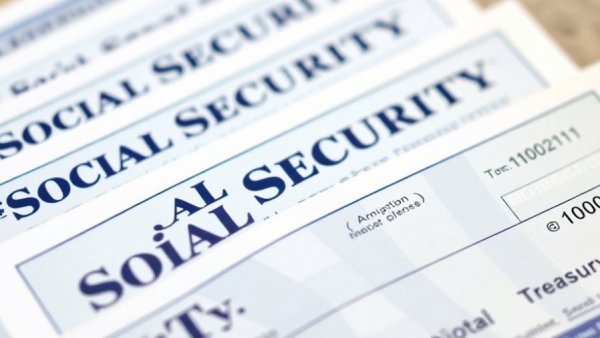 Close-up of Social Security payments today with Treasury checks.