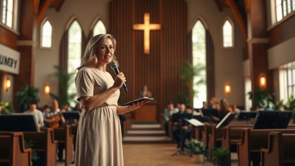 Presenter at Picayune Autism Awareness Workshop speaking into a microphone.