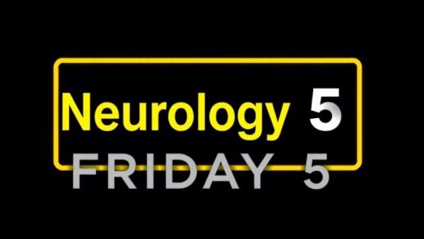 Neurology Live Friday 5 logo on dark background.