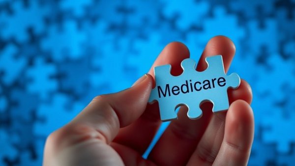 Hand holding Medicare puzzle piece, symbolizing Medicare Advantage plan comparisons Muskegon.