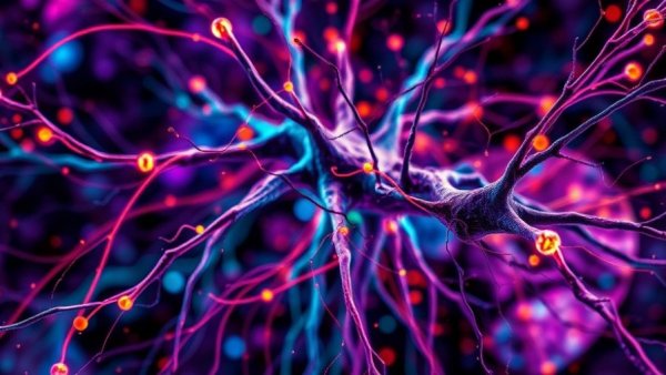 Abstract neuron art symbolizing Reversing Alzheimer's Disease process.