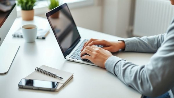 Exploring Medicare Advantage plan comparisons in Muskegon on a laptop.