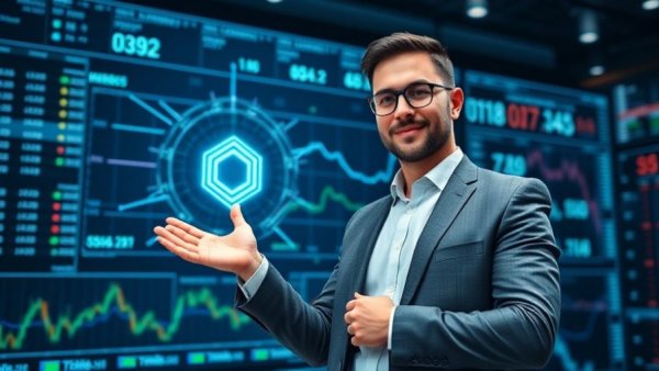 D-Wave investment potential: man presenting quantum computing breakthrough.