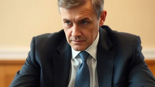 Middle-aged man in serious discussion about Hawaii property insurance program.