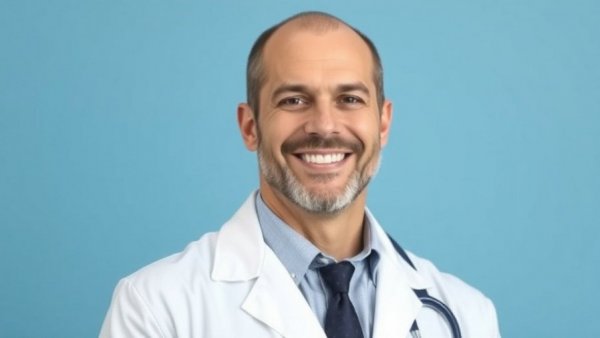 Professional doctor in white coat related to obesity and Alzheimer's progression.