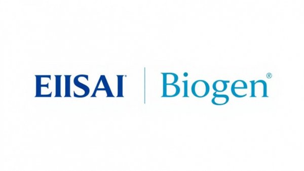 Eisai and Biogen logos illustrating collaboration.
