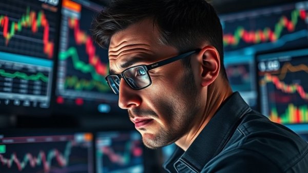 Investor analyzing stock charts highlighting retirement savings mistakes