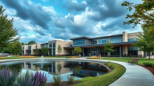 Exterior of Washington County Senior Care Facility with modern design and landscaping.