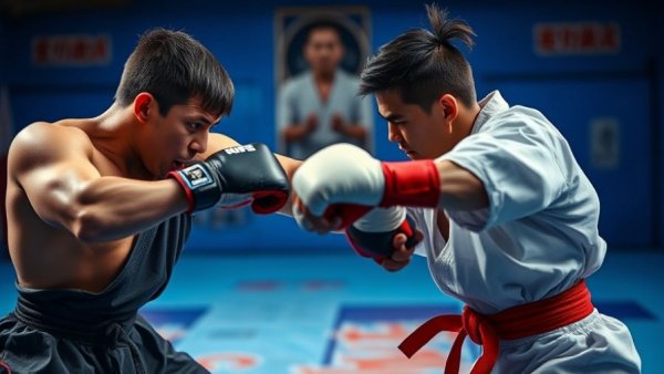 Karate Kid franchise inspired martial arts scene with intense rivalry.