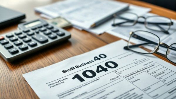 Close-up of small business tax form with cash, discussing Investing in All of America Act.