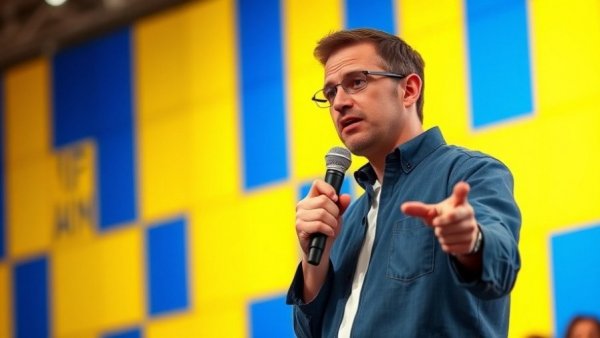 Speaker at UMSL Entrepreneurship Center event discussing SBA grant.