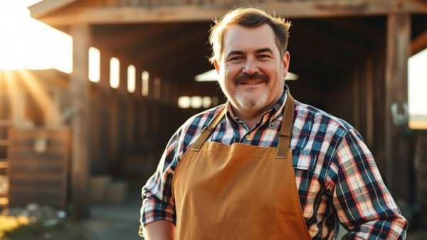 Man standing confidently in barnyard, illustrating Xero's role in improving small business financial literacy.