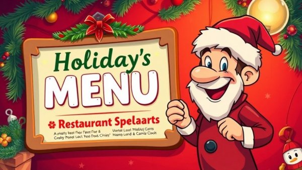 Retro holiday menu sign for Michigan Big Boy locations.