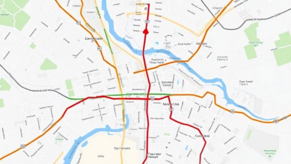 Map highlighting Michigan Avenue construction detours.