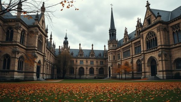 University of Michigan campus with fallen trees, hinting at landmark demolition.