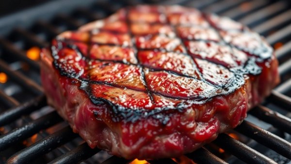 Juicy steak sizzling on grill, Best Steakhouses in Michigan