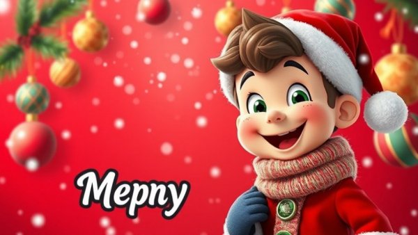 Festive Big Boy holiday promotion banner with cartoon and decorations.
