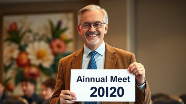 NCOIL Annual Meeting attendee with sign for 2025 event.