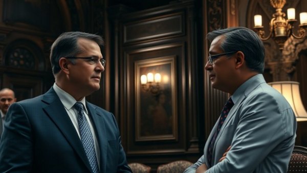 Individuals discussing Michigan hospital pricing regulation in a formal setting.