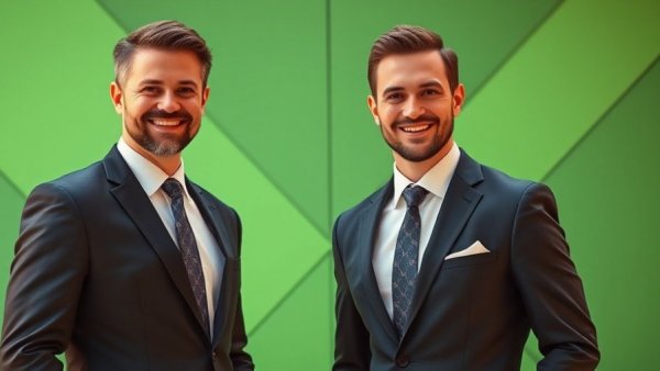 Two men in suits with TechCrunch Build Mode text, green background.