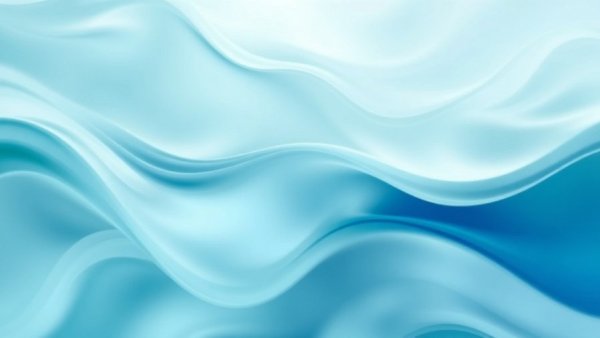 Abstract blue and green flowing forms with dynamic motion blur.