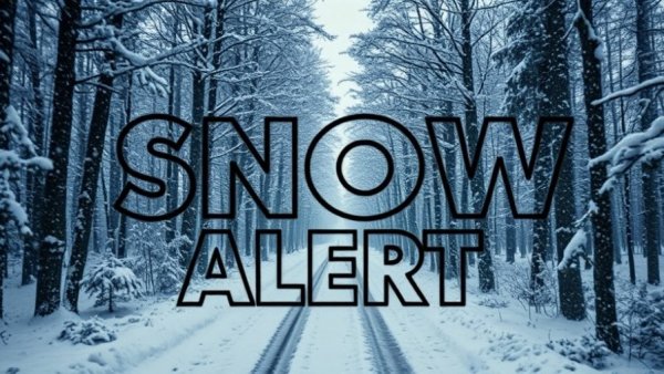 Snow alert in snowy forest for snow removal services Sioux Falls