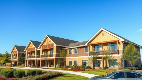 Charming senior living community in Buckhead with lush landscaping.