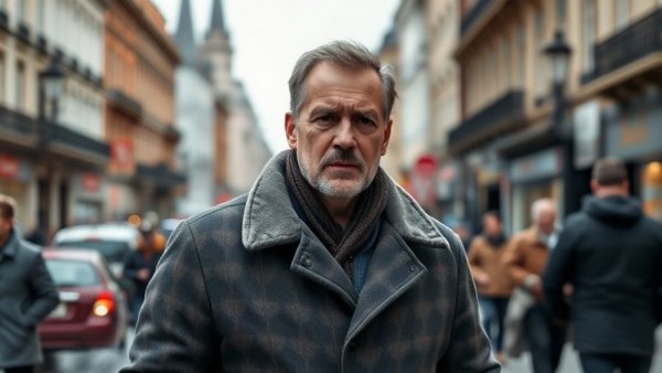 Middle-aged man in coat amidst cityscape, related to VC funding dispute.