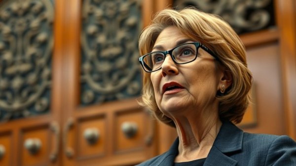 Federal contracting fraud concerns discussed by woman in government setting.