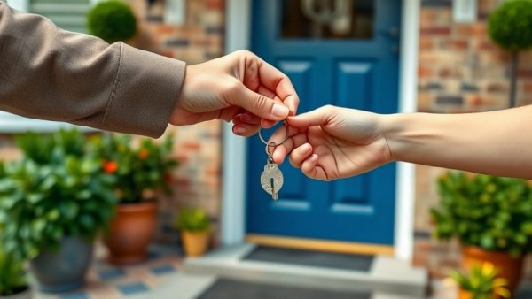 Hands exchanging house keys representing Rocket Mortgage investment opportunities.