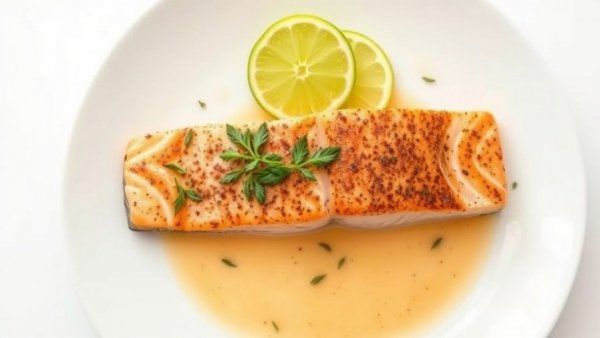 Nutritious meals for IBS: salmon fillet with herbs and lime.