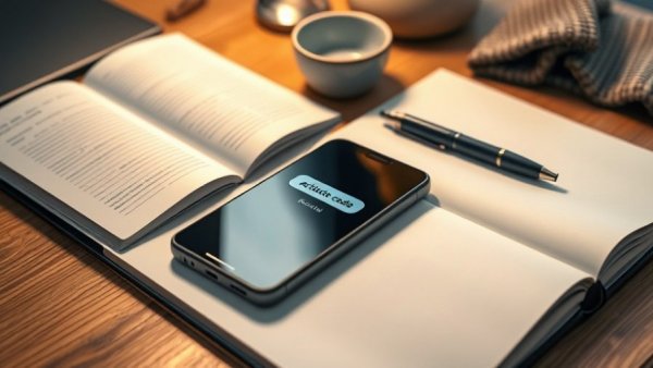 Smartphone with activation code on desk, Leverage AI for Business Better.