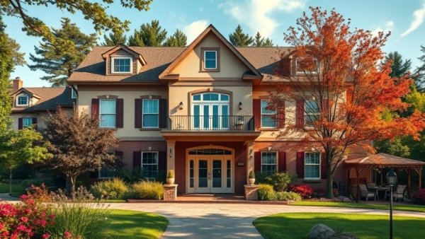 Beautiful retirement community in Niceville under a blue sky, highlighting cost of independent living in Niceville.