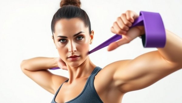 Woman performing corrective exercises for pain relief using a resistance band.