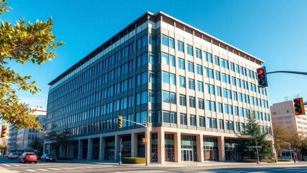 Office building near 570-space parking lot, University of Michigan hospital