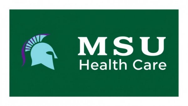 MSU Health Care logo with Spartan helmet and geometric design