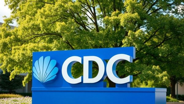 CDC sign under sunny sky, rabies transmission through organ transplantation backdrop.