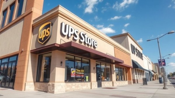 Signage of The UPS Store representing small business resources.