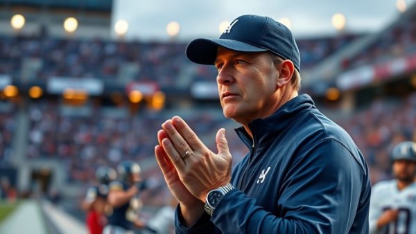 Focused coach during game, Sherrone Moore legal status updates.