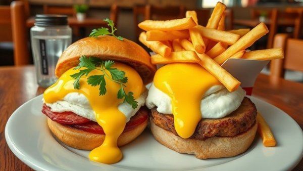 Delicious brunch dishes at Michigan brunch restaurants.