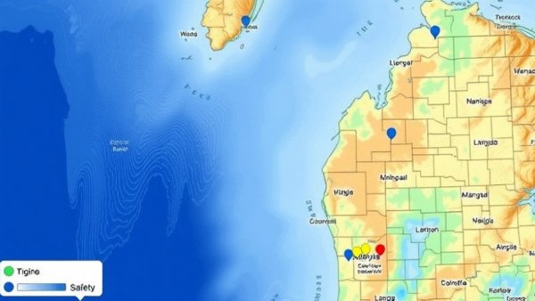 Interactive map for safe fish consumption in Michigan, highlighting safety areas.